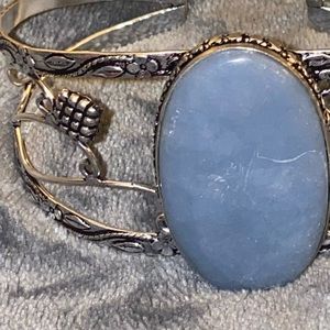 Angelite Natural Gemstone handmade cuff
